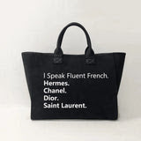 I Speak French Tote