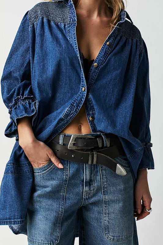 Let's Flow Denim Top